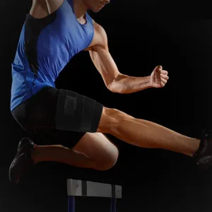 Thigh Brace Support for Hamstring Quad Groin Pain Relief Adjustable Compression Sleeve Wrap - TJOT66308-3