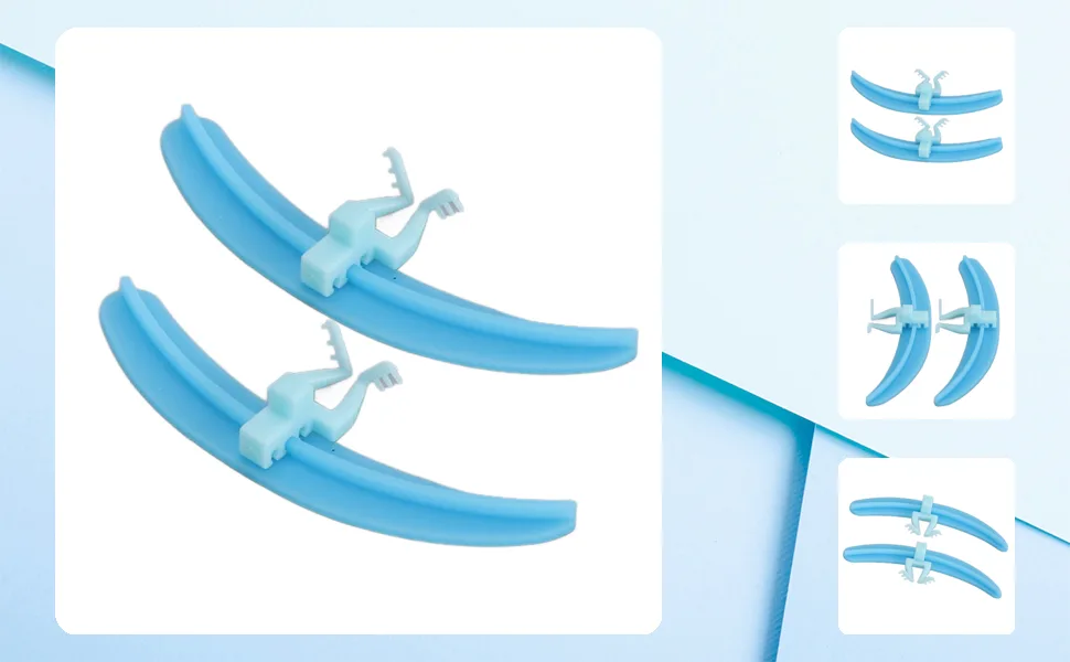 Reusable Eyelash Separator Tool with Silicone Base for Lash Extension Lash Extension Separator Tool for Professional Beauty Salon Use Silicone Lash Separator (Blue) - 1417240006512-1