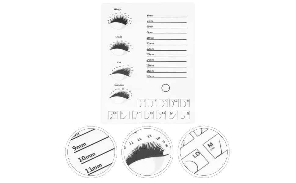 1pc Eyelash Display Board Lashes Tool Lash Extension Tools False Eyelash Logo Eyelash Extension Tray False Lashes Eyelash Tools Grafting Eyelash Holder Accessories White Acrylic - product information 2