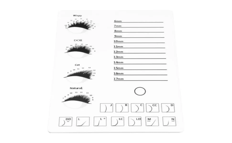 1pc Eyelash Display Board Lashes Tool Lash Extension Tools False Eyelash Logo Eyelash Extension Tray False Lashes Eyelash Tools Grafting Eyelash Holder Accessories White Acrylic - product information 3