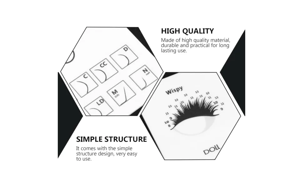 1pc Eyelash Display Board Lashes Tool Lash Extension Tools False Eyelash Logo Eyelash Extension Tray False Lashes Eyelash Tools Grafting Eyelash Holder Accessories White Acrylic - product information 5