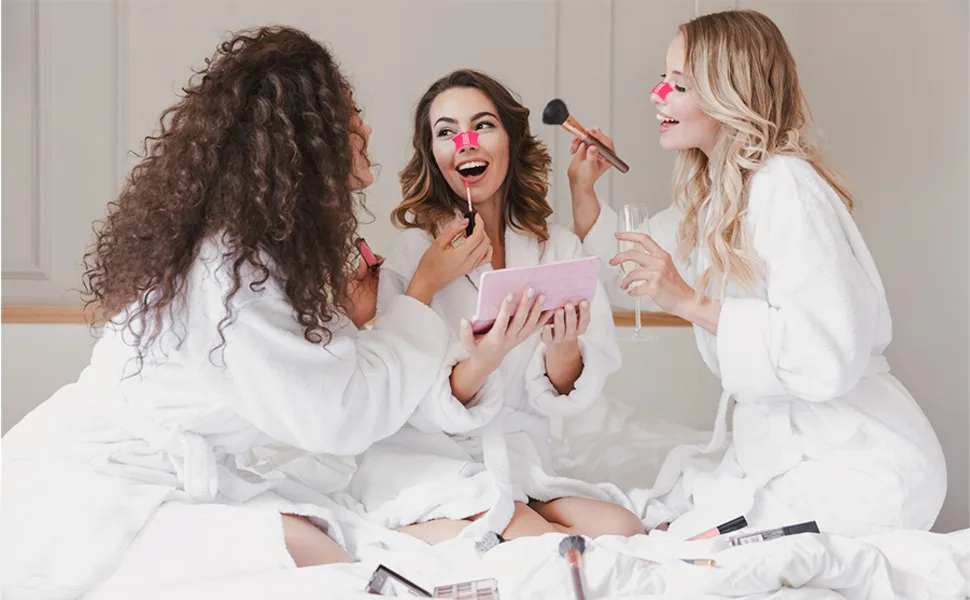 Nose Contour 4 in 1 Silicone Multifunctional Eye Makeup Aids Tool Perfect for Winged Eyeliner Lip Line and Eyelashes Beginners Friendly Applicator Guide Tool (PINK) - 4 in 1 Silicone Multifunctional Eye Makeup Aids Tool