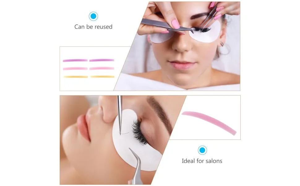 6 Pairs Eyelash Extension Silicone Eyelash Pad Silicone Makeup Tool Silicone Eyelash Gasket Reusable Eyelash Gasket Eyelash Perming Curler Eyelash Grafting Gasket Eyelash Perm Pad - product information 1