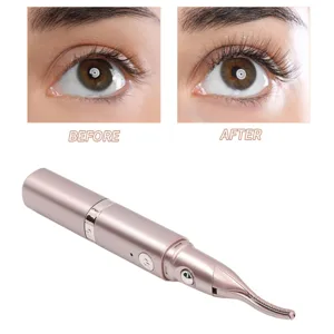 Electric Heated Eyelash Curler USB Rechargeable 2 in 1 Functionality Heated Lash Curler Fast Curling Versatile Features and Portable for Women Gift (Rose) - product information 3