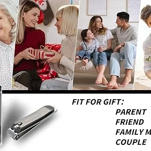 Nail Clipper Set Premium Stainless Steel Fingernail and Toenail Clipper Cutters Sharp Effortless Nail Clippers Set for Men & Women black - Gift