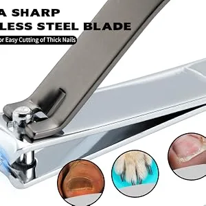 Nail Clipper Set Premium Stainless Steel Fingernail and Toenail Clipper Cutters Sharp Effortless Nail Clippers Set for Men & Women black - strength