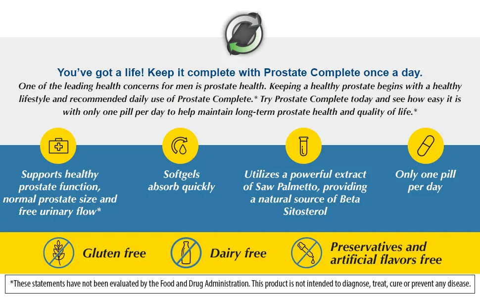 Real Health Prostate Complete, 30 Softgels - product information 4