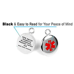 Custom Engraving Medical Alert Bracelet - Silk Woven Steel Yellow - product information 3