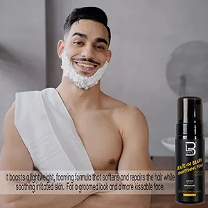 L3 Level 3 Leave-In Beard Conditioner Foam - Beard Hydrator - Soften and Moisturizes Facial Hair - beard growth, beard wash, beard balm, beard, beard shampoo, beard conditioner for men
