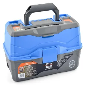 Ready2Fish Fishing Tackle Box Organizer with Tackle Included, 2 Tray, 136 piece, Blue - product information 1