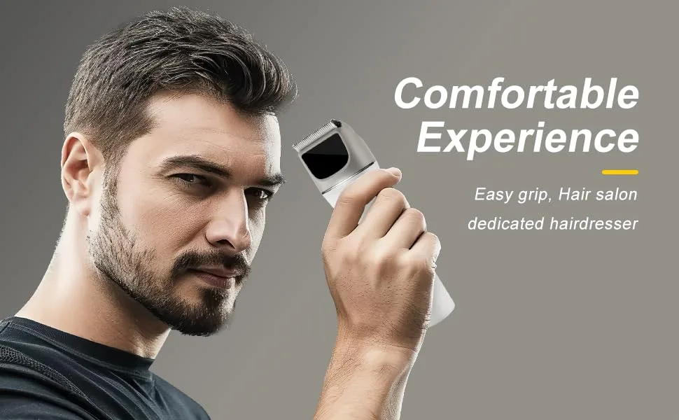 PRITECH Beard Trimmer with Adjustable Comb 1-12mm Electric Hair Clipper Cordless Trimmer Mens Grooming Trimmer for Beard Head Face and Body USB Rechargeable - BEARD TRIMMER KIT