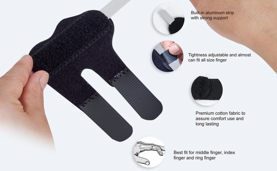 Finger Splint Mallet Finger Splints for Pain Relief Trigger Finger Splint for Thumb Middle Finger Pointer Finger Ring Finger or Pinky Finger BFS001 - Trigger finger splint for thumb