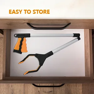 Reacher Grabber Tool, 32" Foldable Grabber Reacher, Rotating Jaw - Mobility Aid Reaching Assist Tool, Trash Picker Upper Grabber, Long Arm Extender for Elderly (Orange) - product information 3