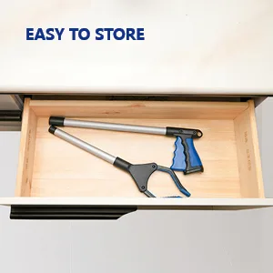 Reacher Grabber Tool, 32" Foldable Grabber Reacher, Rotating Jaw - Mobility Aid Reaching Assist Tool, Trash Picker Upper Grabber, Long Arm Extender for Elderly (Blue) - product information 3