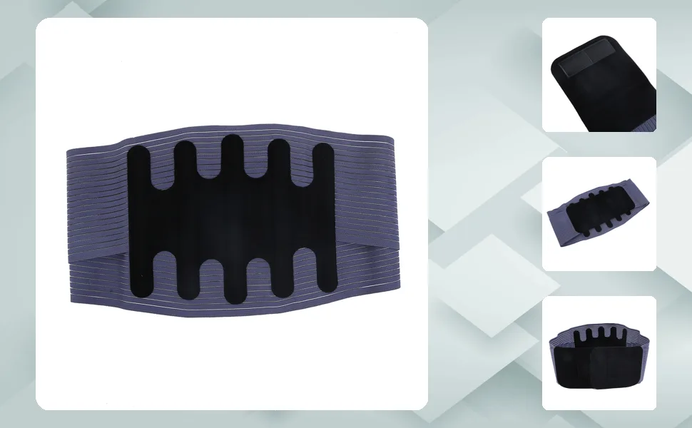 Summer Unisex Lumbar Spine Support Belt Protector Pain Relief Waist Brace Waistband (XL) - 1411200388013-1