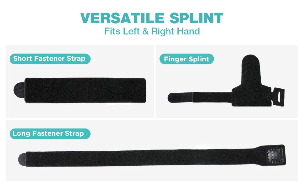 Trigger Finger Splint Support Brace Stabilizer Knuckle Wrap for Alleviating Finger Locked Bent Tendonitis Stiffness Pain Relief Black - product information 3