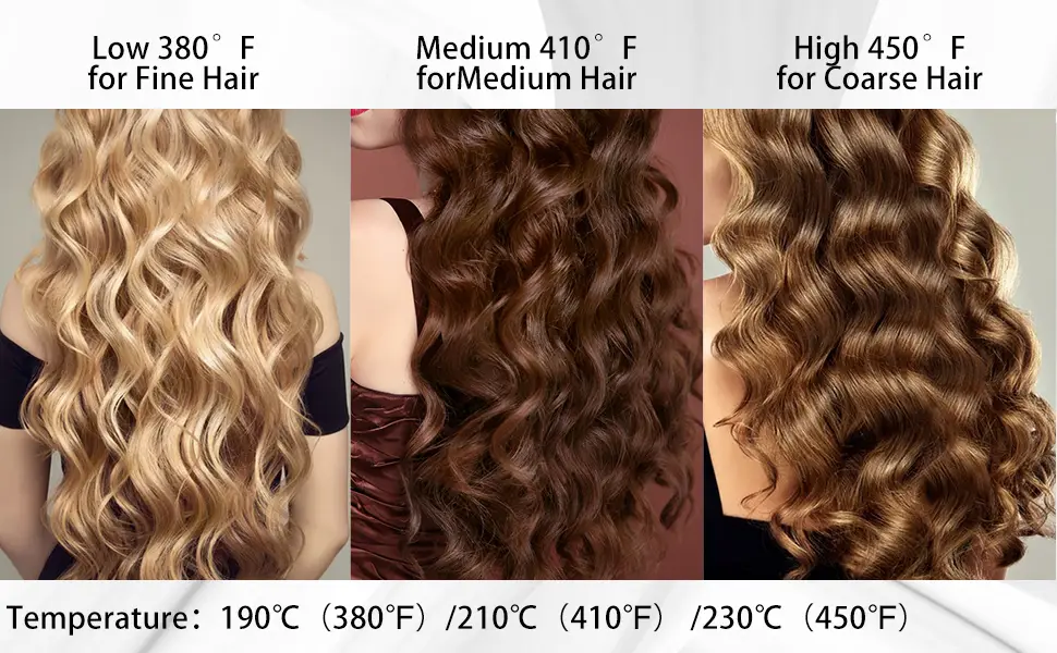 Automatic Curling Iron Rotating Curling Iron Wand Auto Rotating Hair Curler with 3 Interchangeable Ceramic Barrels to Create Beach Wave Curls Temps Adjustable LCD Display Instant Heat Dual Voltage - 1.25 inch curling iron arge curling iron beach waves curling iron hot tools curling iron