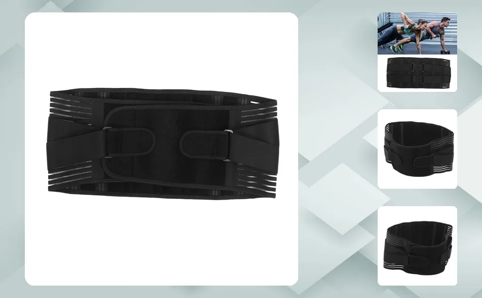 Waist Compression Brace High Elasticity Back Support Belt for Fitness Sports (M) M M - 2719230034712-1