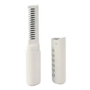 Rechargeable Mini Hair Straightener Wireless Temperature Control Anti Scald Hair Straightener for All Hair Types (Khaki) - 2718230293213-3