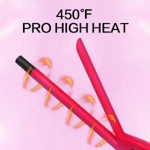 DAN Technology Small Ceramic Curling Wand with Adjustable Temperature for Tight Curls on Short & Long Hair (3/8 Inch 10MM) 3/8 Inch 10MM Pink - high heat Hair Curler