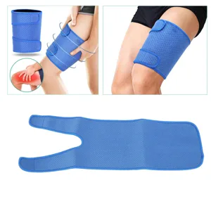 Fabater Compression Thigh Wrap Adjustable Thigh Support with Hook and Loop Soft and Breathable for Sports (Blue) - 2719240019111-2