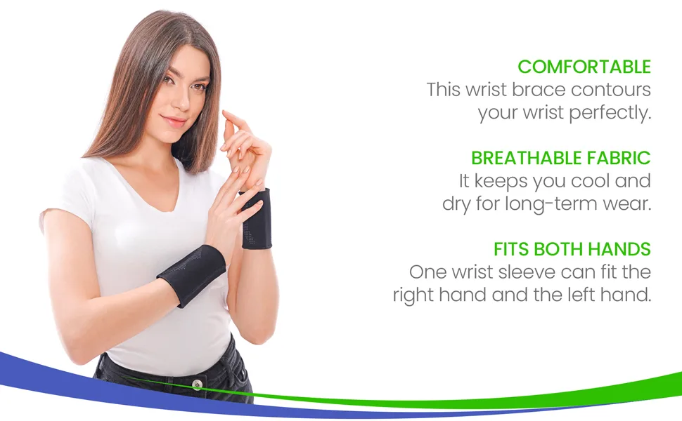 invera Wrist Compression Sleeve Unisex Wrist Band Support Sleeve Wrist Protector Compression Brace (Medium 1 Unit) Medium 1.0 - wrist compression sleeve