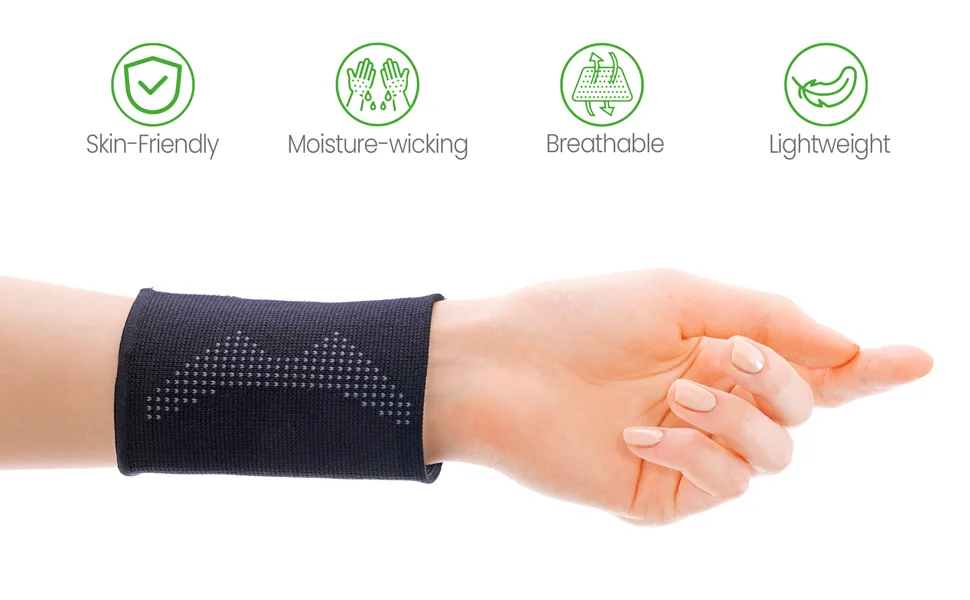 invera Wrist Compression Sleeve Unisex Wrist Band Support Sleeve Wrist Protector Compression Brace (Medium 1 Unit) Medium 1.0 - wrist compression sleeve