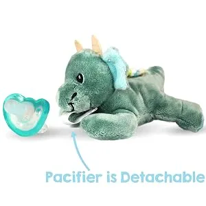 RaZbaby RaZbuddy JollyPop Pacifier Holder w/Removable Baby Pacifier - 0m+ - BPA Free - (Sloth) Baby Sloth - Velcro Removable Interchangeable