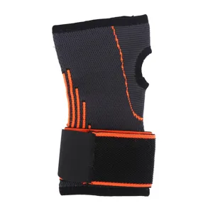 Pwshymi Wrist Brace BlackOrange Durable Suitable for Sports Lovers with a HookLoop Strap - product information 2