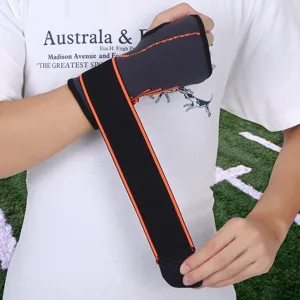 Pwshymi Wrist Brace BlackOrange Durable Suitable for Sports Lovers with a HookLoop Strap - TJ03372-2