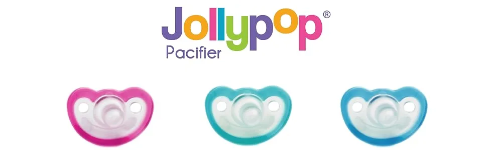 RAZBABY JollyPop Baby Pacifier Newborn, 0-3m, Teal, Double Pack, 2 Count (Pack of 1) (001-TNB) - Pacifier