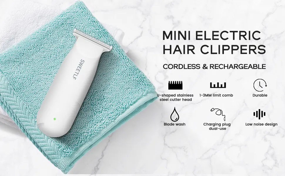 Sweetlf hair clipper (White) - mini hair clippers