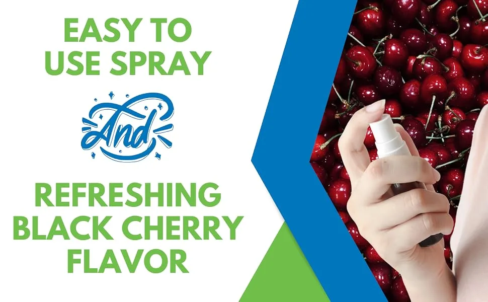 Natural Relief Mucus & Sinus Spray Multi Symptom Mucus and Sinus Relief Including Mucus Build-Up Sinus Congestion and Head and Nasal Pressure. - easy to use spray and refreshing black cherry flavor