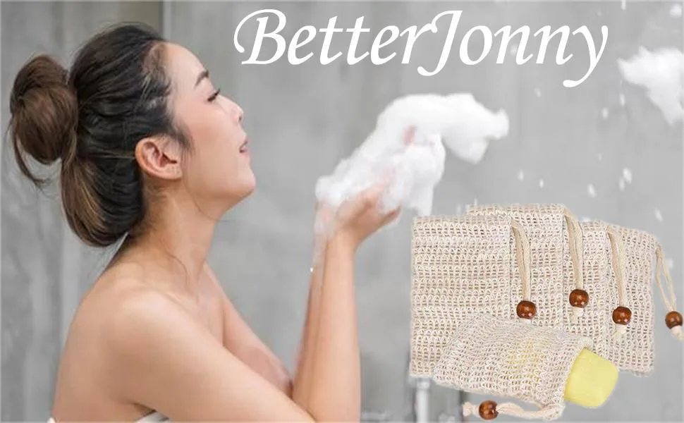 BetterJonny 10 Pieces Soap Exfoliating Bag Natural Soap Saver Organic Soap Bag Pouch - product information 1