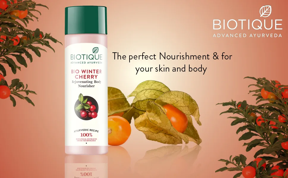 Biotique Winter Cherry Rejuvenating Body Nourisher 190Ml/6.42Fl.Oz. - product information 1