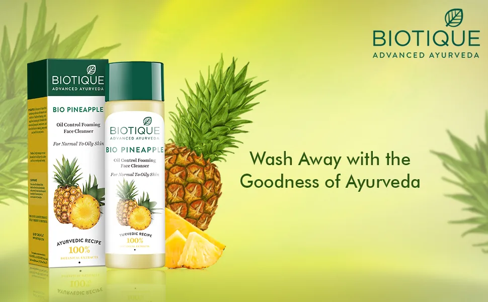 Biotique Pineapple Fruit Enzyme Cleanser (Combo/Oily Skin) 120 ml - Banner