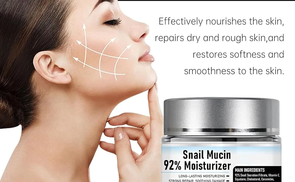 Snail Mucin Moisturizer Crema De Baba De Caracol Original Snail Mucin 92% Moisturizer Snail Mucin Cream Baba De Caracol Original(2pc) - Snail Mucin Moisturizer