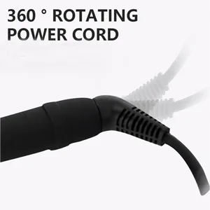 Bubble Curling Wand 1.25 inch 32mm Beach Wave Curler with LCD Display Ceramic Crimping Iron for Long Hair Black-32mm - product information 5