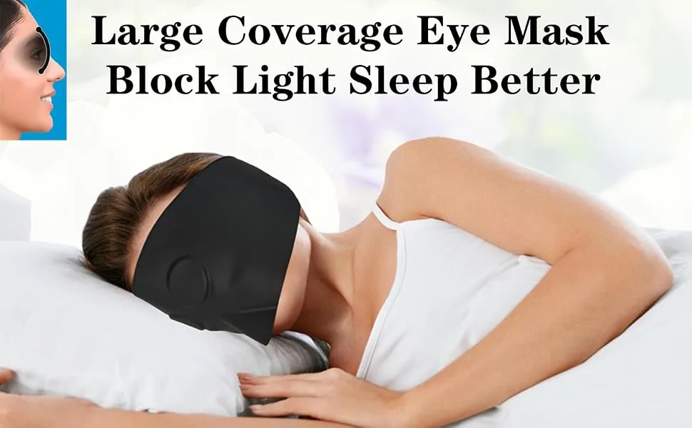 WIDVIH Large Silicone Face Mask Covers Forehead Eyes Cheeks Wear After Applying Serums Improves Skin Microbiome Eyes Masks Block Light (1pc) - Large Coverage Eye Mask