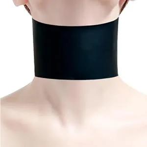 WIDVIH Reusable Silicone Neck Wrap Neck Anti-Wrinkle Patch Neck Masks Protector Prevents Neck Mask Slipping Improves Serum&Lotion Absorption (Black) - Silicone Neck Mask