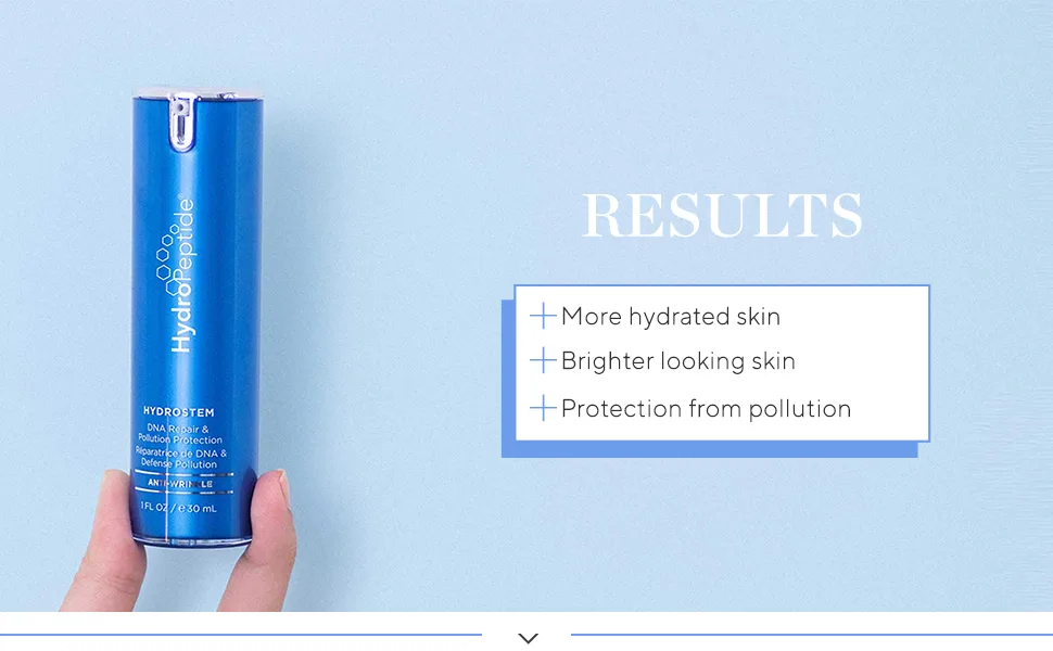 HydroPeptide HydroStem Face Peptide Serum Hydrated and Luminous Skin 1 Ounce - HydroPeptide HydroStem Serum