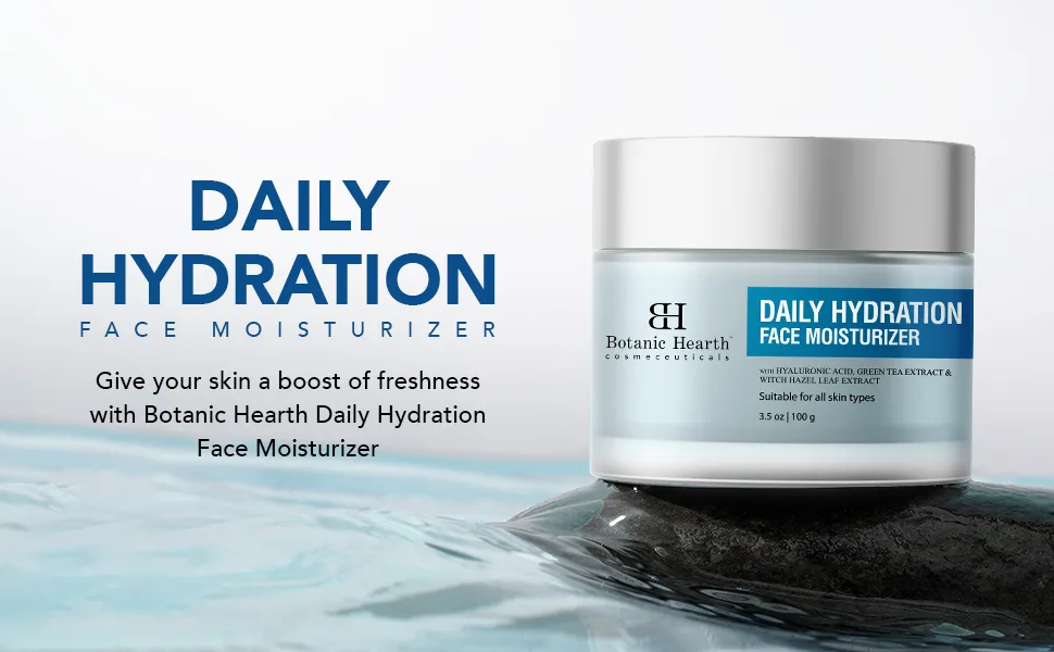Botanic Hearth Daily Hydration Moisturizer with Hyaluronic Acid Green Tea Extract | All Skin Type | 3.5 fl oz | 100 g - product information 2