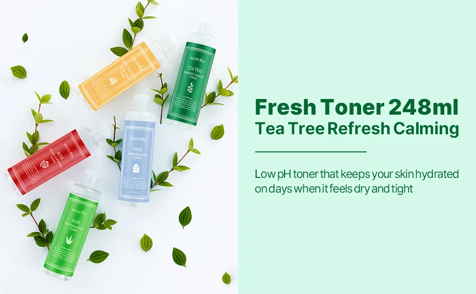 Secret Key Refresh Calming Toner Tea Tree 8.38 fl oz (248 ml) - tea tree intro