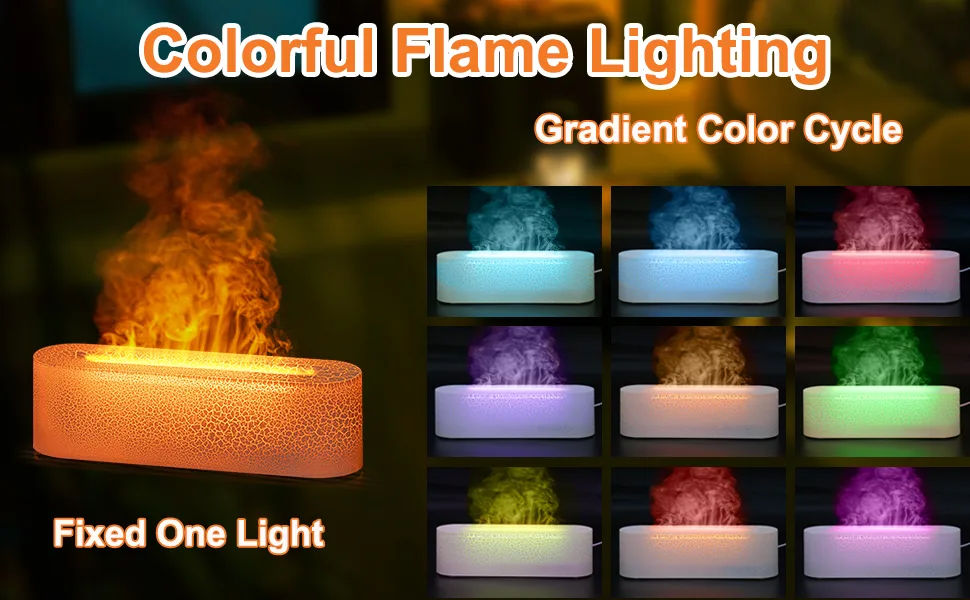 Essential Oil Diffusers 150ml 7 Colors Changing Essential Oil Diffusers for Home 3 in 1 Aroma Diffuser Quiet Room Oil Diffuser Aromatherapy Diffuser for Office Home (White Cracks) - flame diffuser air diffusers for home difusor difusser/oil room diffuser fragrance diffuser humifi