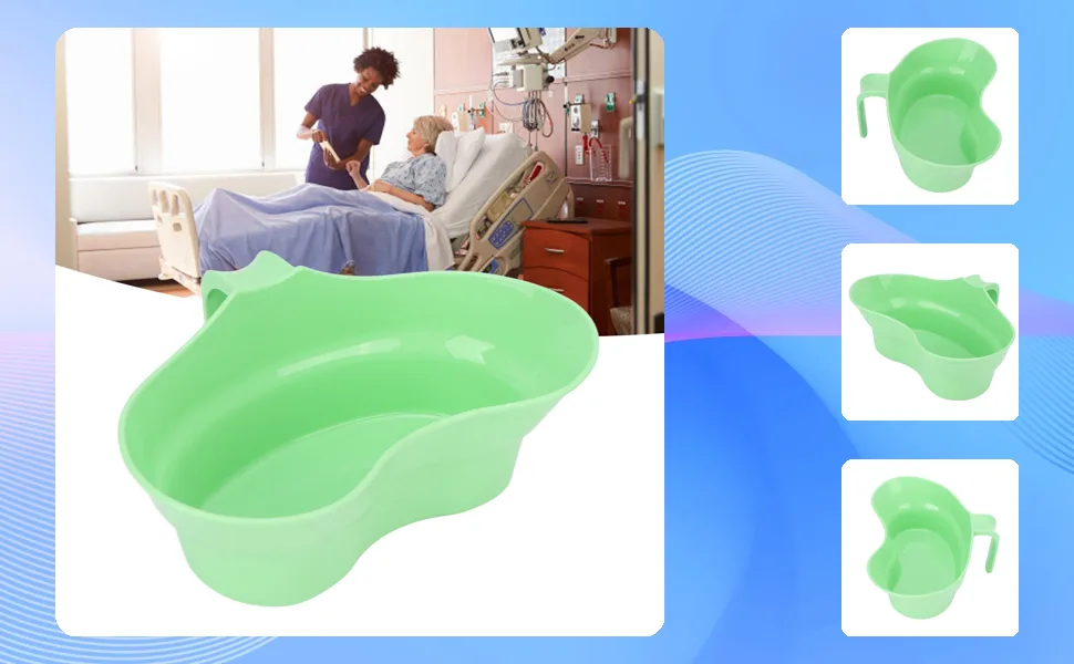 Emesis Basin Cup for Oral Care Plastic Vomit Basin with Arc Design Bed Mouthwash Cup with Wide Mouth Emesis Tray for Elderly Bedridden Patients - 1411220080011-1