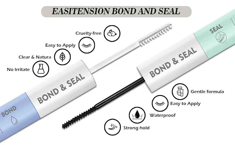 Lash Bond and Seal EASITENSION 10mL for Strong Viscosity Strong Fixation Lash Clusters Long Lasting Hold 48-72 Hours Waterproof Cluster Lash Clusters Glue - product information 3