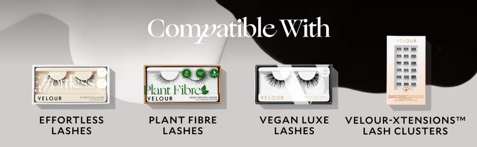 Velour Glue & Go Pen Clear Lash Adhesive - Precision Tip Lash Glue Liner Pen - Beginner Friendly Lash Adhesive Pen for False Eyelashes - Gentle & Dermatologist Tested - Eyelash Glue Pen Dries Clear - compatible flash lashes