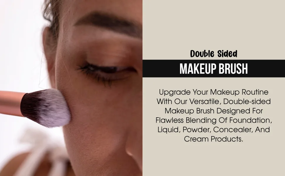 Foundation Makeup Brush - Double Sided Blending Brush for Makeup Liquid Powder Concealer Cream - Contour Brushes for Makeup by Existing Beauty - Makeup Brush, Foundation Makeup Brush, Double Sided Blending Brush, Double Sided Makeup Brush