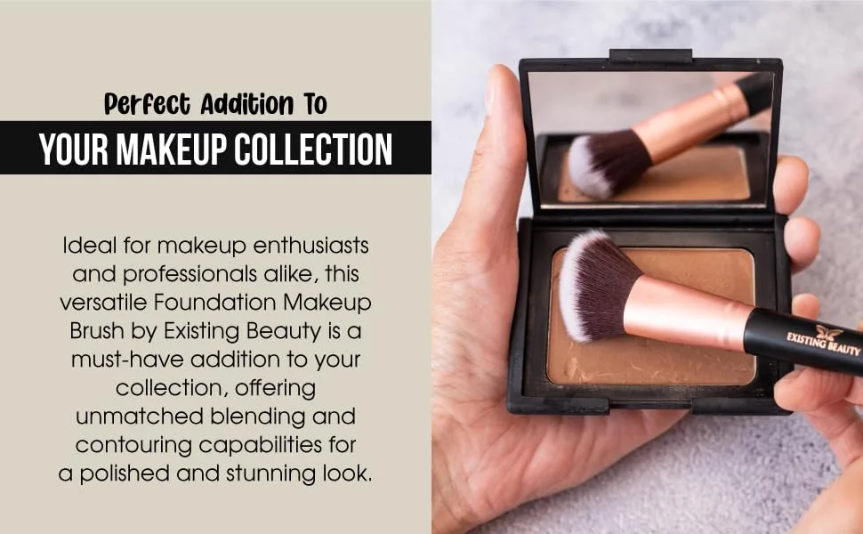 Foundation Makeup Brush - Double Sided Blending Brush for Makeup Liquid Powder Concealer Cream - Contour Brushes for Makeup by Existing Beauty - Makeup Brush, Foundation Makeup Brush, Double Sided Blending Brush, Double Sided Makeup Brush