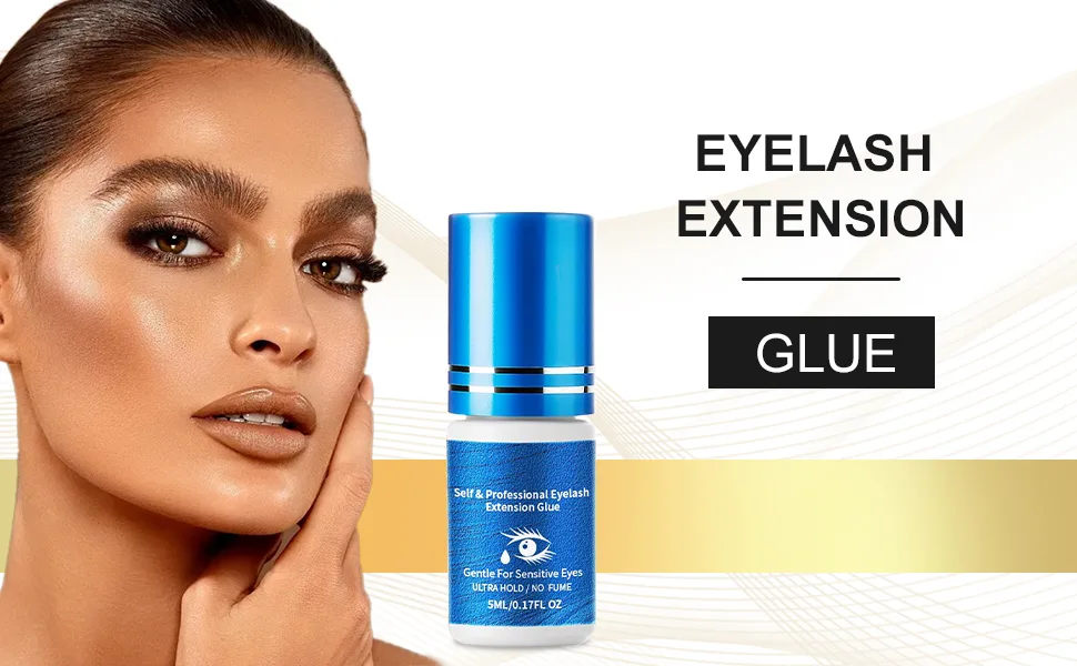 Eyelash Extension Glue Extra Strong Eyelash Glue 5ml Smokeless Eyelash Glue for Eyelash Extensions 6-7 Week Eyelash Glue for Sensitive Eyes Extra Strong Professional and Personal EyelashGlue - Eyelash Extension Glue Extra Strong Eyelash Glue Smokeless Eyelash Glue for Eyelash Extensions